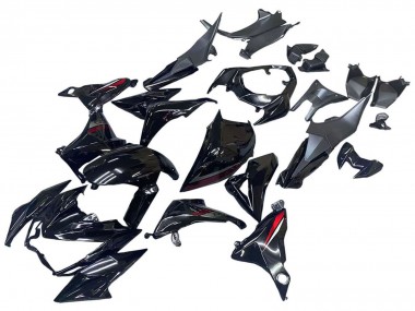 Kawasaki Z800 Motorrad Verkleidung 2013-2018 - Glanzendes Schwarz Rot