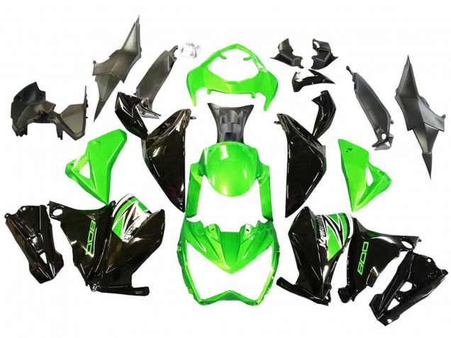 Kawasaki Z800 Motorrad Verkleidung 2013-2018 - Grun Glanzendes Schwarz