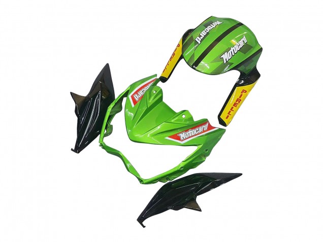 Kawasaki Z800 Motorrad Verkleidung 2013-2018 - Grun Glanzendes Schwarz Rot Gelb