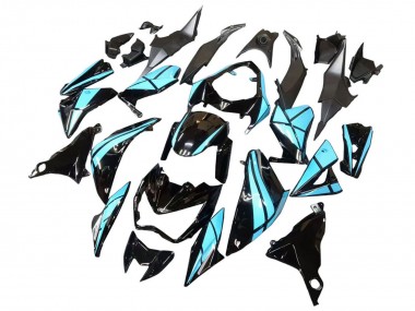 Kawasaki Z800 Motorrad Verkleidung 2013-2018 - Hellblau Glanzendes Schwarz