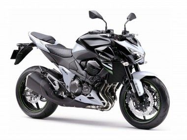 Kawasaki Z800 Motorrad Verkleidung 2013-2018 - Weiss Glanzendes Schwarz Grun