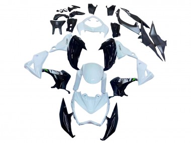 Kawasaki Z800 Motorrad Verkleidung 2013-2018 - Weiss Glanzendes Schwarz Grun