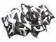 Kawasaki ZX12R Motorrad Verkleidung 2000-2001 - Glanzendes Schwarz Weiss Elf Schnee