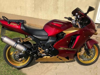 Kawasaki ZX12R Motorrad Verkleidung 2000-2001 - Rot Gold