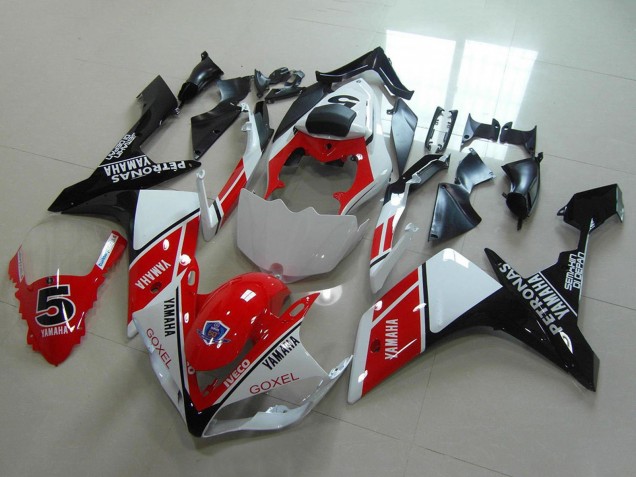 Yamaha YZF R1 Motorrad Verkleidung 2007-2008 - Weiss Rot Schwarz Petronas Goxel