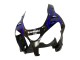 Kawasaki ZX9R Motorrad Verkleidung 2000-2001 - Glanzendes Schwarz Blau Flamme Weiss