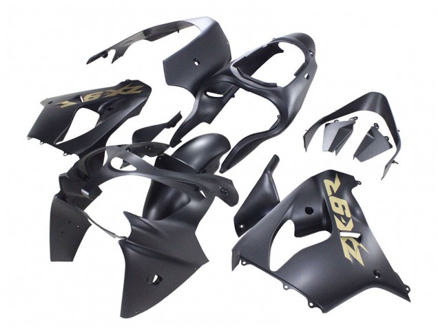 Kawasaki ZX9R Motorrad Verkleidung 2000-2001 - Matt Schwarz Gold