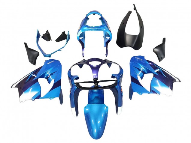 Kawasaki ZX9R Motorrad Verkleidung 2000-2001 - Blau Schwarz