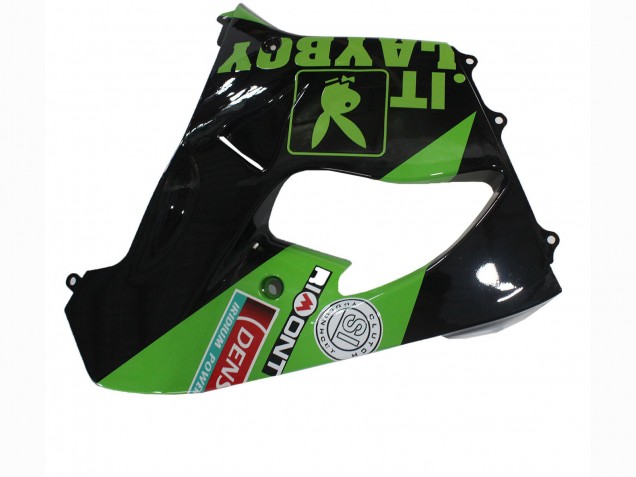 Kawasaki ZX9R Motorrad Verkleidung 2000-2001 - Grun Schwarz Playboy Denso
