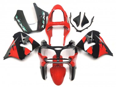 Kawasaki ZX9R Motorrad Verkleidung 2000-2001 - Rot Schwarz