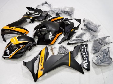 Honda CBR650R Motorrad Verkleidung 2021-2023 - Matt Schwarz Gelb HRC