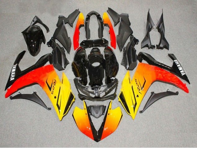 Yamaha YZF R3/R25 Motorrad Verkleidung 2015-2018 - Gelb Rot Schwarz