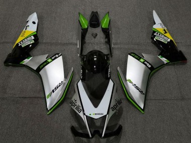Aprilia RSV4 1000 Motorrad Verkleidung 2009-2015 - Silber Schwarz Grun Gelb