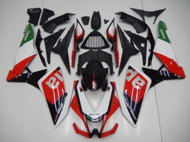 Aprilia RSV4 1000 Motorrad Verkleidung 2009-2015 - Rot Weiss Schwarz Grun Grau