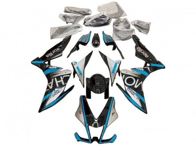 Aprilia RSV4 1000 Motorrad Verkleidung 2009-2015 - Silber Schwarz Blau