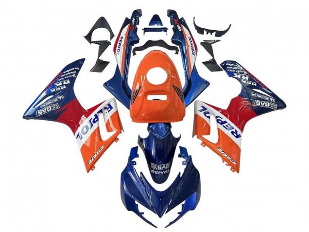 Honda CBR125R Motorrad Verkleidung 2002-2006 - Orange Weiss Rot Blau Repsol