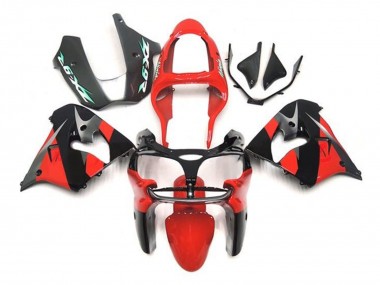 Kawasaki ZX9R Motorrad Verkleidung 2002-2003 - Rot Schwarz Silber