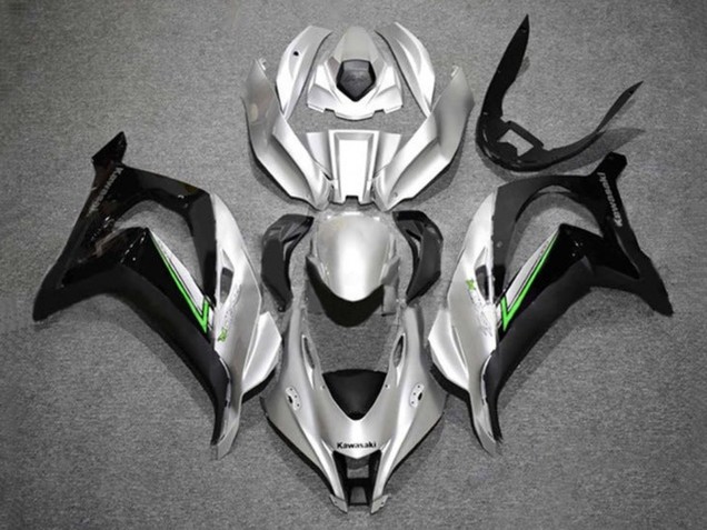 Kawasaki ZX10R Motorrad Verkleidung 2016-2020 - Silber Grun Schwarz