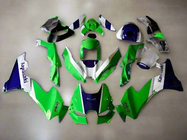Kawasaki ZX10R Motorrad Verkleidung 2021-2025 - Grun Weiss Blau