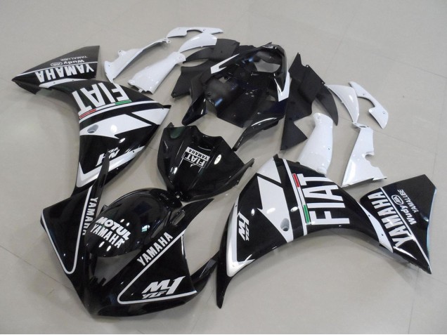 Yamaha YZF R1 Motorrad Verkleidung 2012-2014 - Weiss Schwarz Fiat