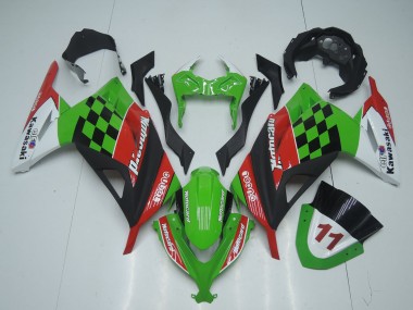Kawasaki EX300 Motorrad Verkleidung 2013-2024 - Grun Weiss Rot Schwarz Motocard