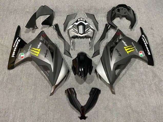 Kawasaki EX300 Motorrad Verkleidung 2013-2024 - Matt Grau Schwarz Gelb Monster