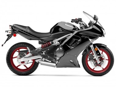 Kawasaki Ninja 650 EX650 Motorrad Verkleidung 2006-2008 - Glanzendes Schwarz Matt Schwarz