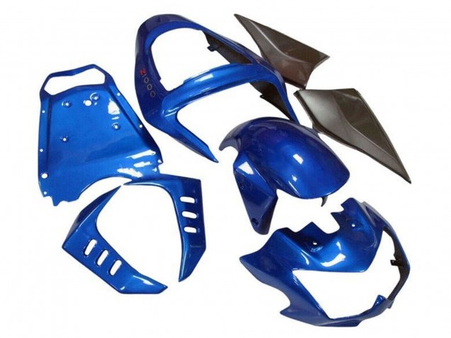 Kawasaki Z1000 Motorrad Verkleidung 2003-2006 - Blau Matt Schwarz