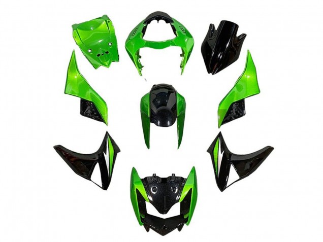 Kawasaki Z1000 Motorrad Verkleidung 2007-2009 - Grun Glanzendes Schwarz