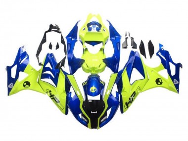 BMW S1000RR Motorrad Verkleidung 2009-2014 - Blau Gelb HP