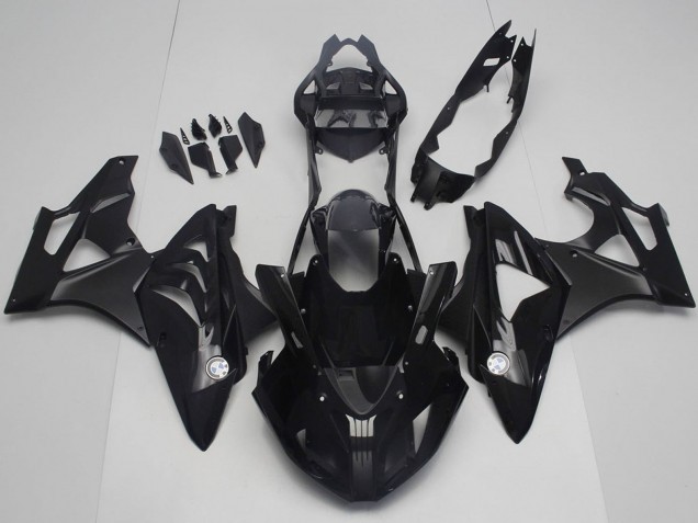 BMW S1000RR Motorrad Verkleidung 2017-2018 - Glanzendes Schwarz Matt Schwarz