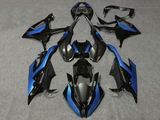 BMW S1000RR Motorrad Verkleidung 2019-2022 - Schwarz Metallisch Blau