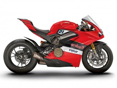 Ducati Panigale V4 V4S Motorrad Verkleidung 2018-2019 - Rot Schwarz Weiss Valsir