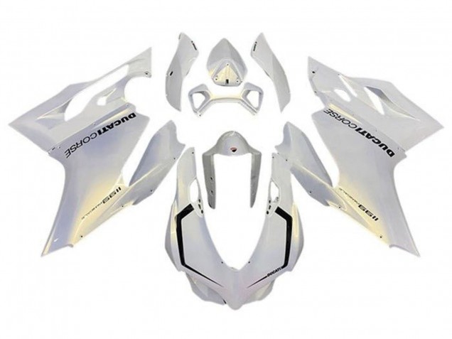Ducati Panigale 1199 Motorrad Verkleidung 2011-2014 - Perl Weiss Corse