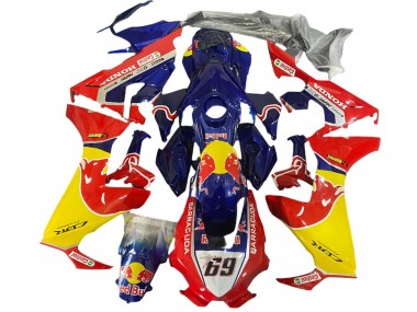Honda CBR1000RR Motorrad Verkleidung 2017-2023 - Blau Gelb Red Bull Hayden