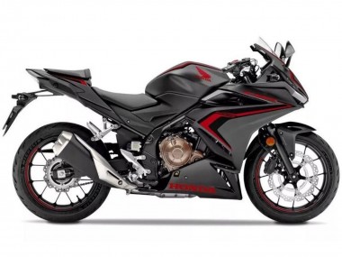 Honda CBR500R Motorrad Verkleidung 2019-2021 - Matt Schwarz Rot Schwarz