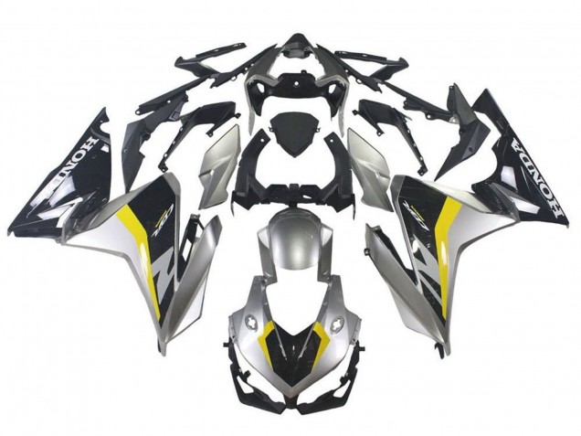Honda CBR500R Motorrad Verkleidung 2019-2021 - Silber Glanzendes Schwarz Gelb