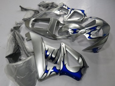 Honda CBR900RR 929 Motorrad Verkleidung 2000-2001 - Silber Blau Tribal