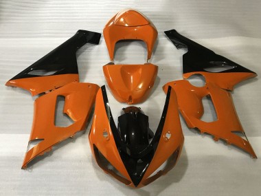 Kawasaki ZX6R Motorrad Verkleidung 2005-2006 - Orange Schwarz