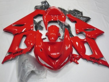 Kawasaki ZX6R Motorrad Verkleidung 2005-2006 - Rot