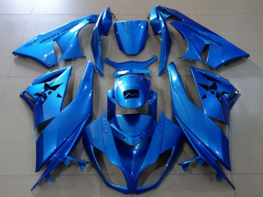 Kawasaki ZX6R Motorrad Verkleidung 2007-2008 - Metallisch Blau