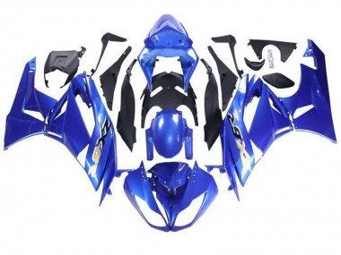 Kawasaki ZX6R Motorrad Verkleidung 2009-2012 - Blau Schwarz Gold