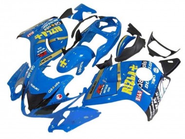 Suzuki GSXR 1300 Hayabusa Motorrad Verkleidung 2008-2020 - Blau Gold Rizla