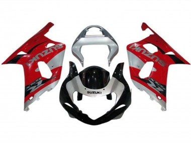 Suzuki GSXR1000 Motorrad Verkleidung 2000-2002 - Silber Rot Schwarz