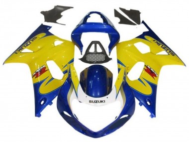 Suzuki GSXR1000 Motorrad Verkleidung 2000-2002 - Gelb Blau Tribal
