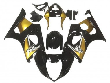 Suzuki GSXR 1000 Motorrad Verkleidung 2003-2004 - Gold Glanzendes Schwarz