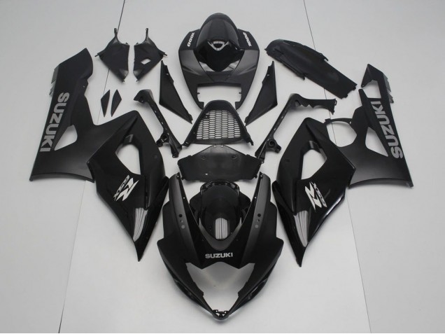 Suzuki GSXR 1000 Motorrad Verkleidung 2005-2006 - Glanzendes Schwarz Matt Schwarz