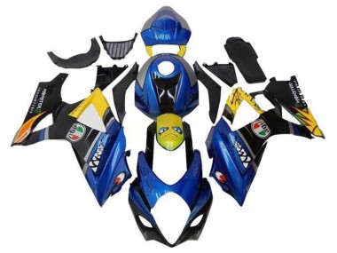 Suzuki GSXR 1000 Motorrad Verkleidung 2007-2008 - Blau Gelb Schwarz Hai