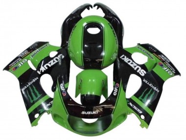 Suzuki GSXR 600 / GSXR 750 Motorrad Verkleidung 1996-2000 - Grun Schwarz Monster