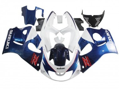 Suzuki GSXR 600 / GSXR 750 Motorrad Verkleidung 1996-2000 - Weiss Blau Rot